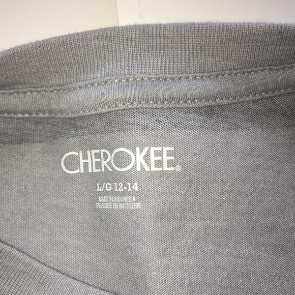 Cherokee gray striped v neck T-shirt boys - Picture 2 of 3